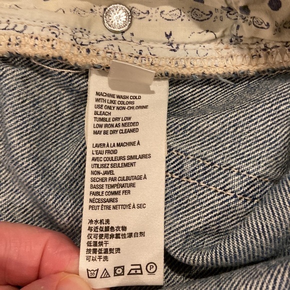 FREE PEOPLE DENIM SHORTS size 25. Button fly. - Picture 8 of 10